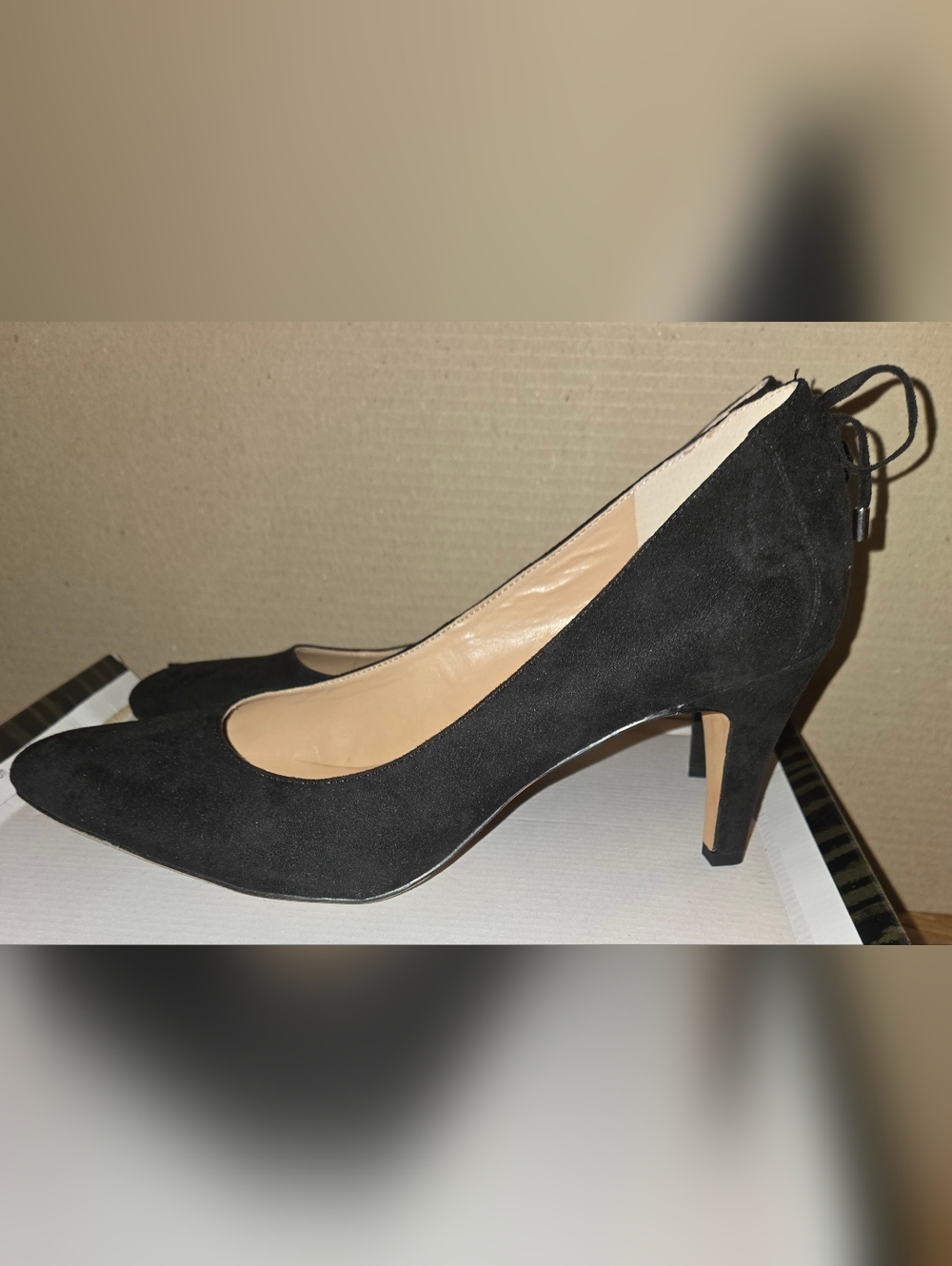 BNIB Kelly & Katie Louisa Black Lace Up Detail High Heel Shoes Sz 10 M